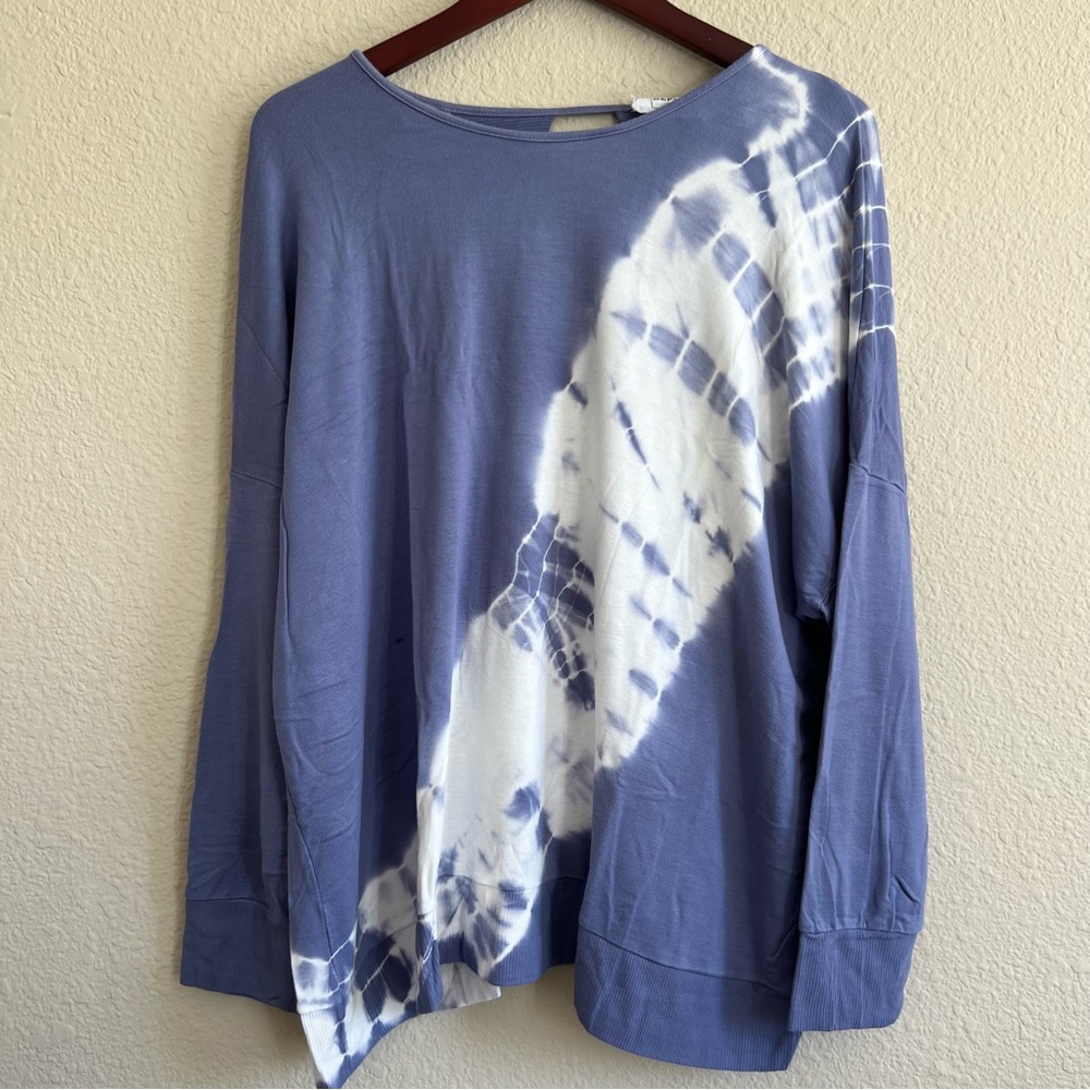 For The Republic Indigo Tie-Dye Sweatshirt